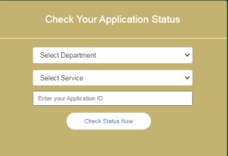 Application Status of Seva Sindhu